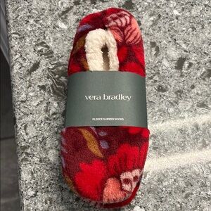 Vera Bradley Red Fleece Slipper Socks